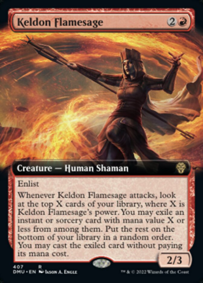 Keldon Flamesage (Extended Art) [Dominaria United] | Dragon's Lair Comics and Fantasy Houston TX