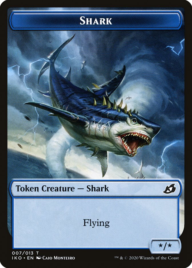 Shark Token [Ikoria: Lair of Behemoths Tokens] | Dragon's Lair Comics and Fantasy Houston TX