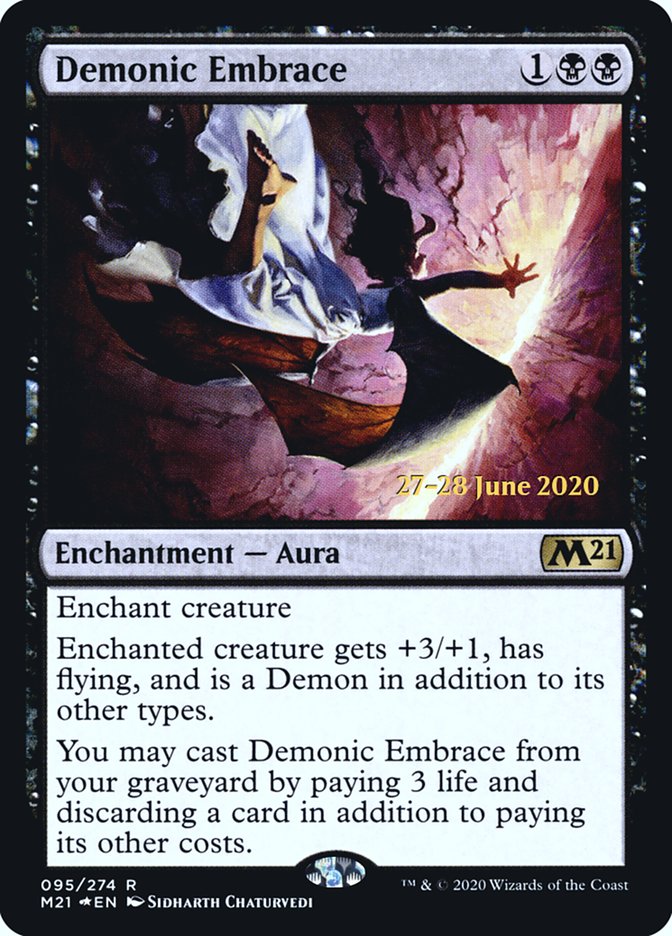 Demonic Embrace [Core Set 2021 Prerelease Promos] | Dragon's Lair Comics and Fantasy Houston TX