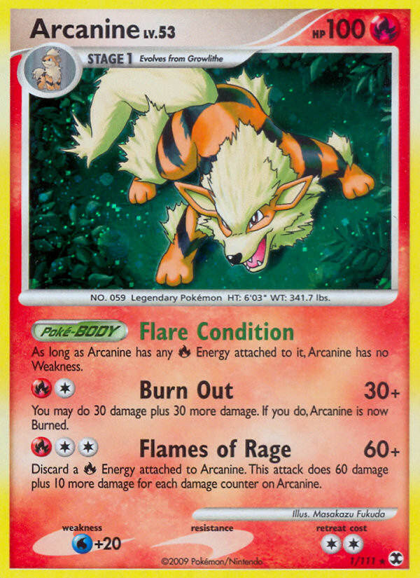 Arcanine (1/111) [Platinum: Rising Rivals] | Dragon's Lair Comics and Fantasy Houston TX