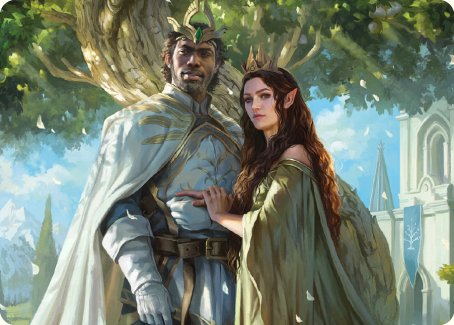 Aragorn and Arwen, Wed Art Card [The Lord of the Rings: Tales of Middle-earth Art Series] | Dragon's Lair Comics and Fantasy Houston TX