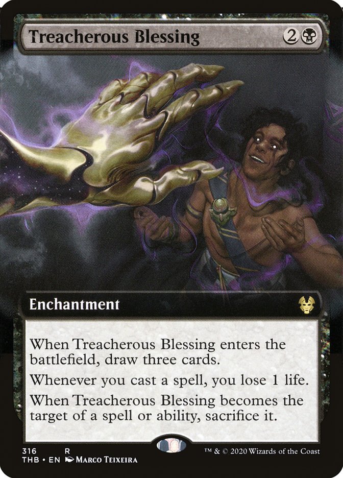 Treacherous Blessing (Extended Art) [Theros Beyond Death] | Dragon's Lair Comics and Fantasy Houston TX