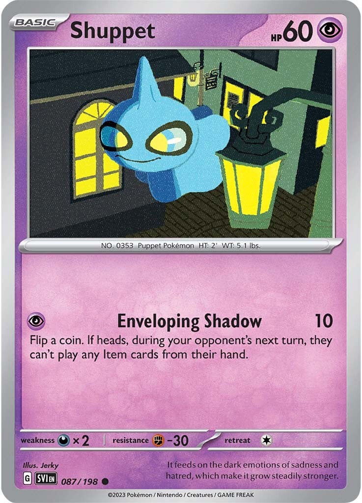 Shuppet (087/198) [Scarlet & Violet: Base Set] | Dragon's Lair Comics and Fantasy Houston TX