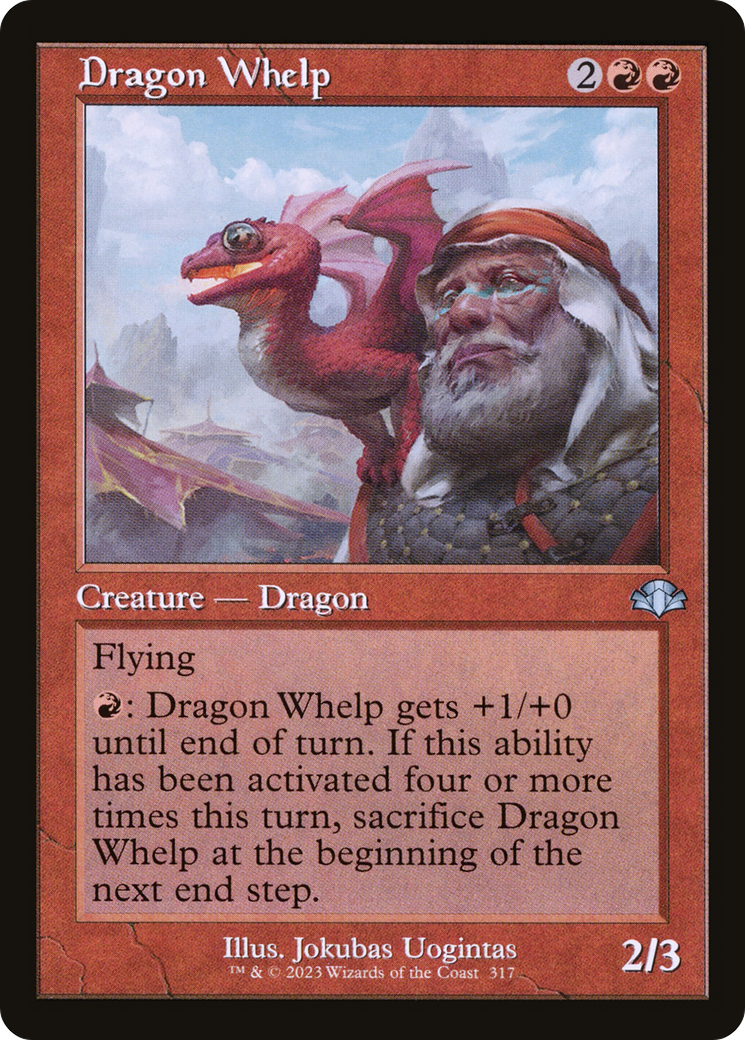 Dragon Whelp (Retro) [Dominaria Remastered] | Dragon's Lair Comics and Fantasy Houston TX