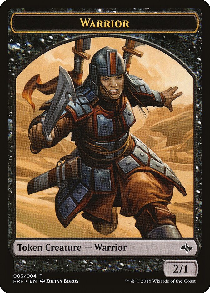 Warrior Token [Fate Reforged Tokens] | Dragon's Lair Comics and Fantasy Houston TX