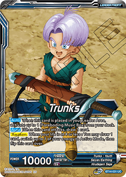 Trunks // Trunks, the Hero's Successor (BT14-031) [Cross Spirits] | Dragon's Lair Comics and Fantasy Houston TX