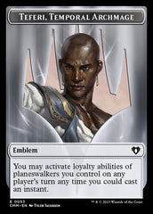 City's Blessing // Emblem - Teferi, Temporal Archmage Double-Sided Token [Commander Masters Tokens] | Dragon's Lair Comics and Fantasy Houston TX