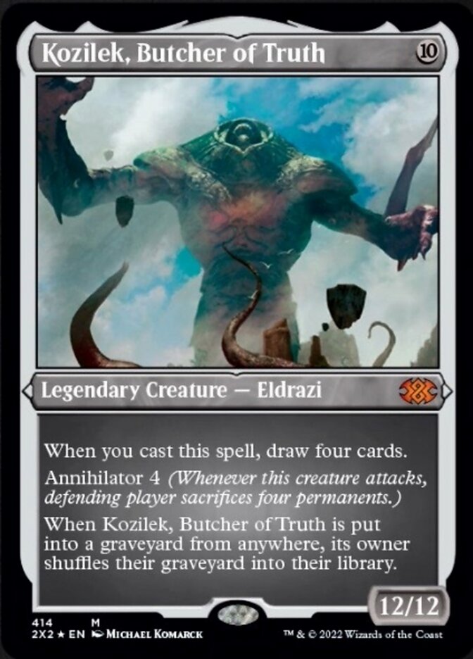 Kozilek, Butcher of Truth (Foil Etched) [Double Masters 2022] | Dragon's Lair Comics and Fantasy Houston TX