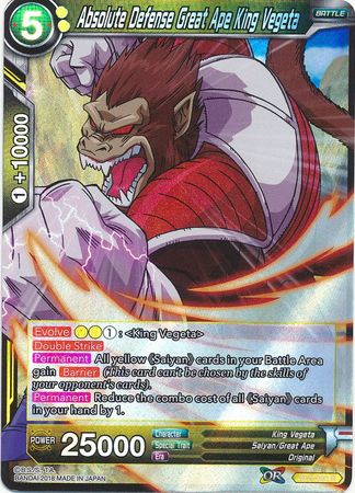 Absolute Defense Great Ape King Vegeta (BT3-092) [Cross Worlds] | Dragon's Lair Comics and Fantasy Houston TX