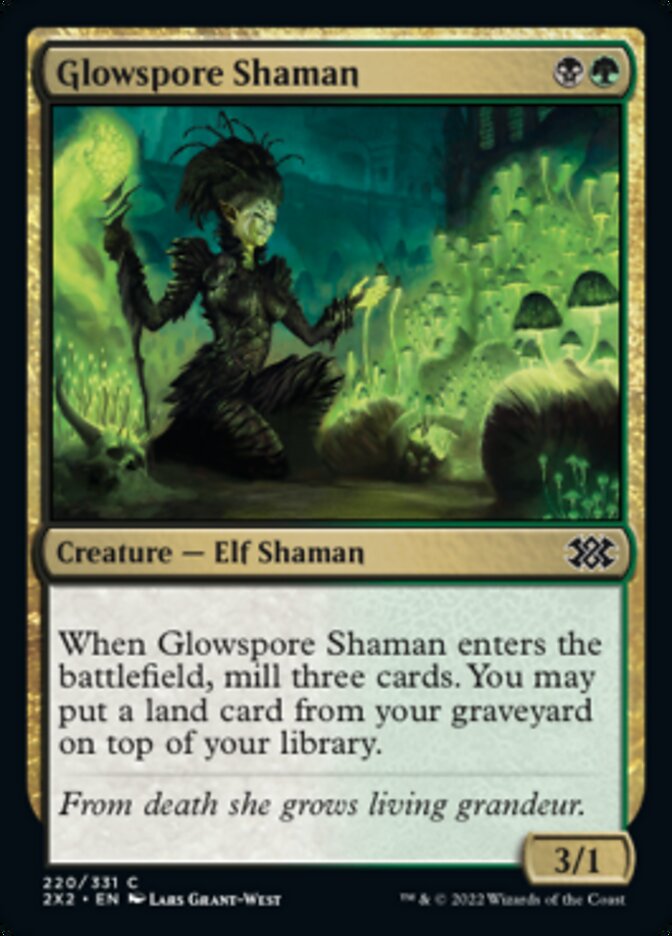 Glowspore Shaman [Double Masters 2022] | Dragon's Lair Comics and Fantasy Houston TX