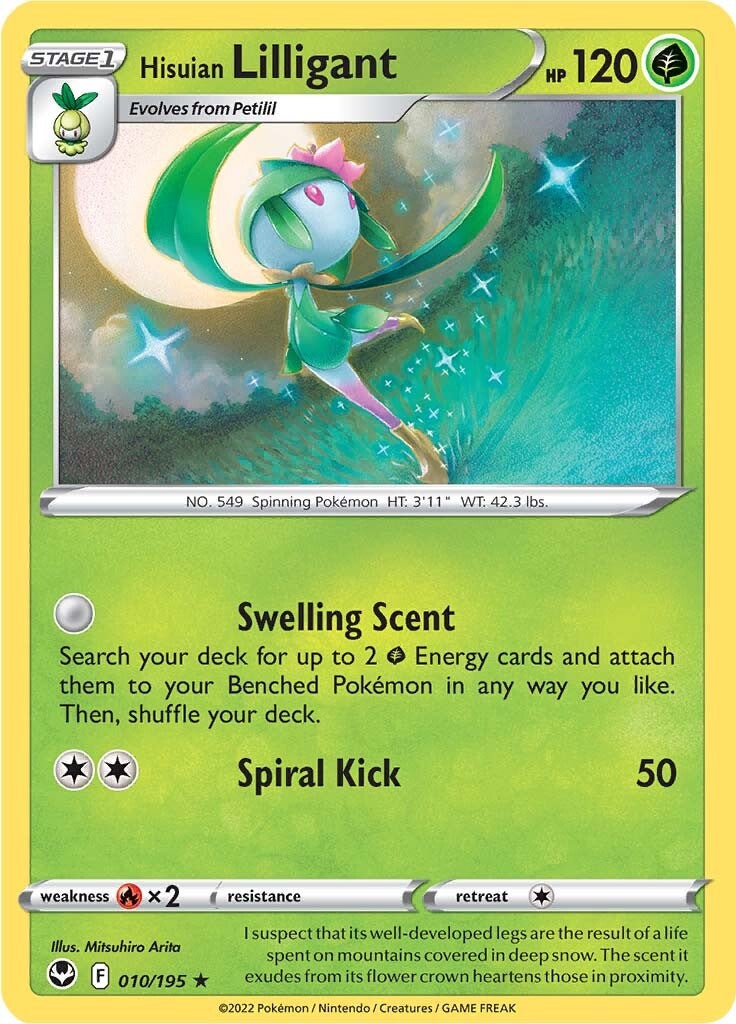 Hisuian Lilligant (010/195) [Sword & Shield: Silver Tempest] | Dragon's Lair Comics and Fantasy Houston TX