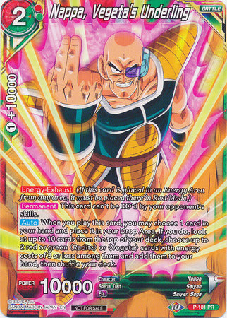 Nappa, Vegeta's Underling (Shop Tournament: Assault of Saiyans) (P-131) [Promotion Cards] | Dragon's Lair Comics and Fantasy Houston TX