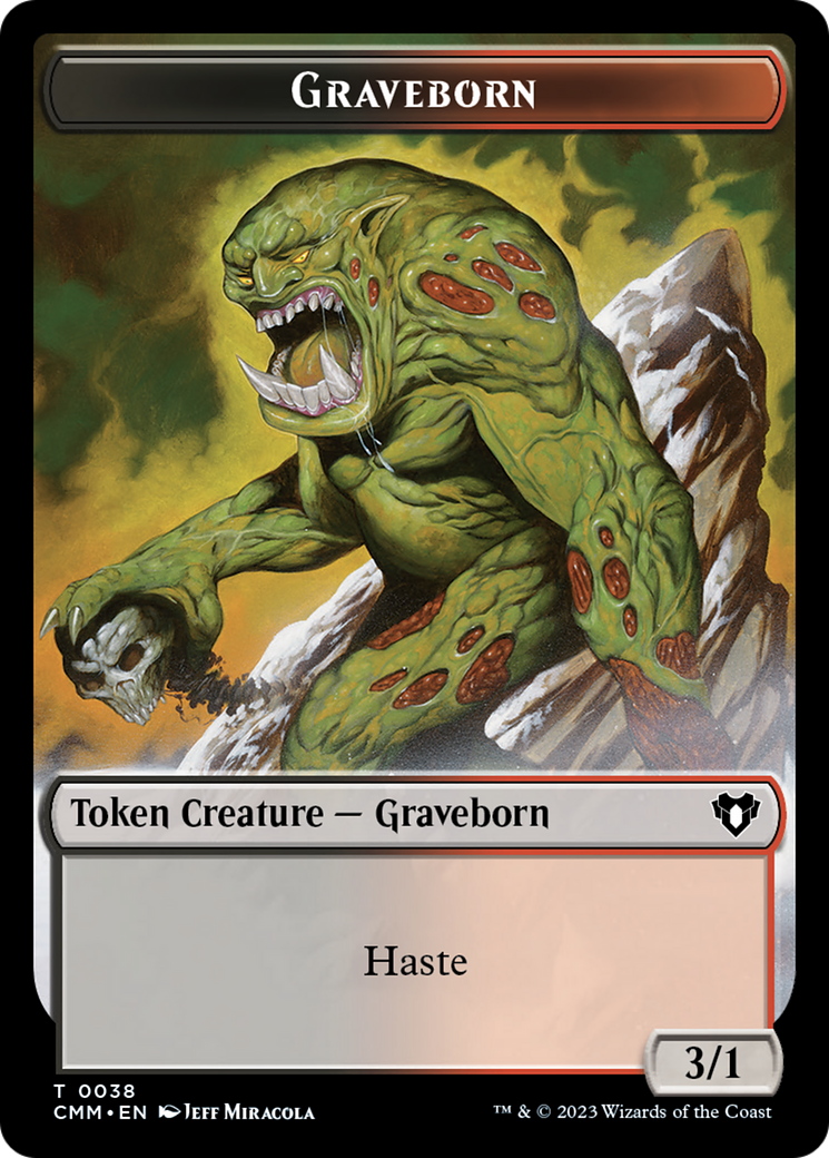 Spirit (0010) // Graveborn Double-Sided Token [Commander Masters Tokens] | Dragon's Lair Comics and Fantasy Houston TX