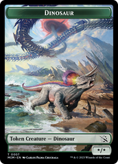 Soldier // Dinosaur Double-Sided Token [March of the Machine Tokens] | Dragon's Lair Comics and Fantasy Houston TX