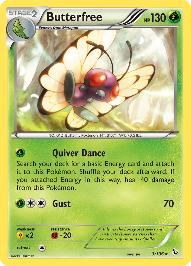 Butterfree (3/106) [XY: Flashfire] | Dragon's Lair Comics and Fantasy Houston TX