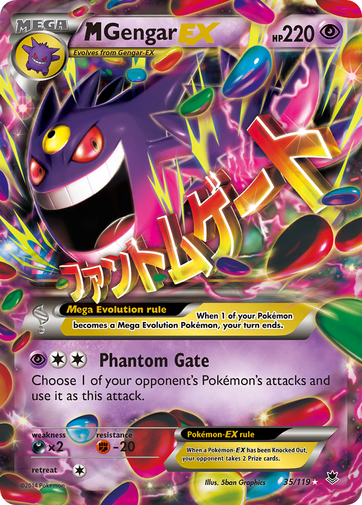 M Gengar EX (35/119) [XY: Phantom Forces] | Dragon's Lair Comics and Fantasy Houston TX