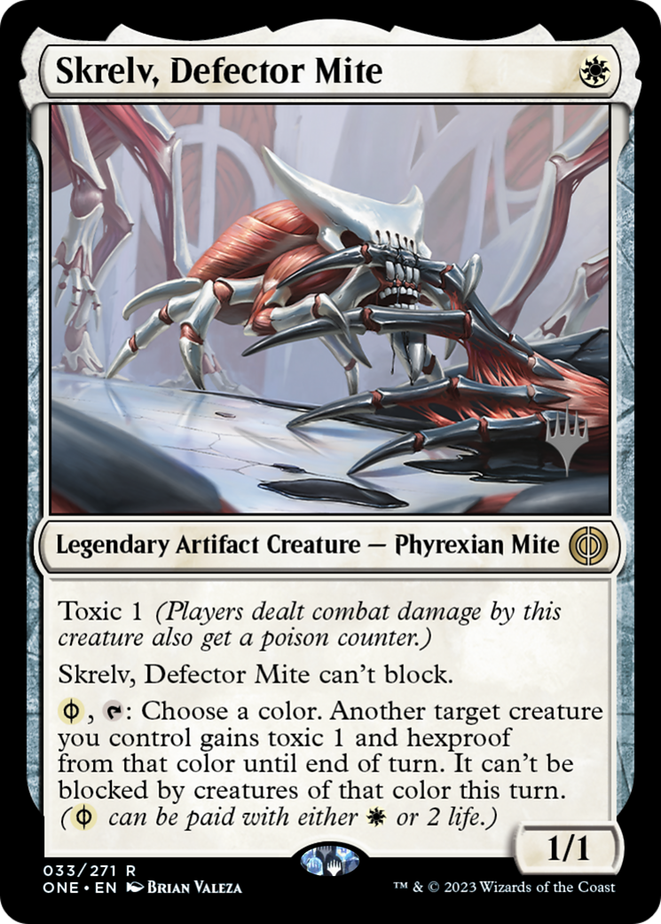 Skrelv, Defector Mite (Promo Pack) [Phyrexia: All Will Be One Promos] | Dragon's Lair Comics and Fantasy Houston TX