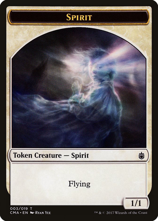 Spirit Token [Commander Anthology Tokens] | Dragon's Lair Comics and Fantasy Houston TX