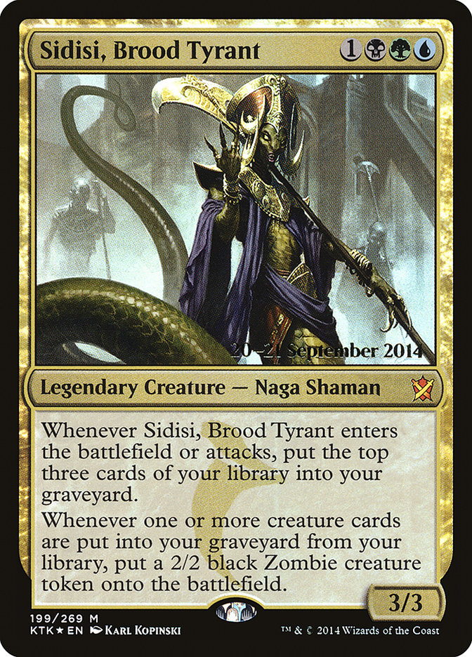 Sidisi, Brood Tyrant [Khans of Tarkir Prerelease Promos] | Dragon's Lair Comics and Fantasy Houston TX