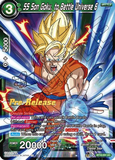 SS Son Goku, to Battle Universe 6 (BT16-051) [Realm of the Gods Prerelease Promos] | Dragon's Lair Comics and Fantasy Houston TX