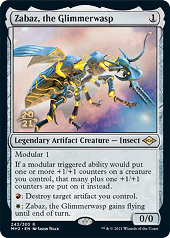 Zabaz, the Glimmerwasp [Modern Horizons 2 Prerelease Promos] | Dragon's Lair Comics and Fantasy Houston TX