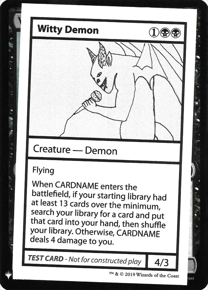 Witty Demon [Mystery Booster Playtest Cards] | Dragon's Lair Comics and Fantasy Houston TX