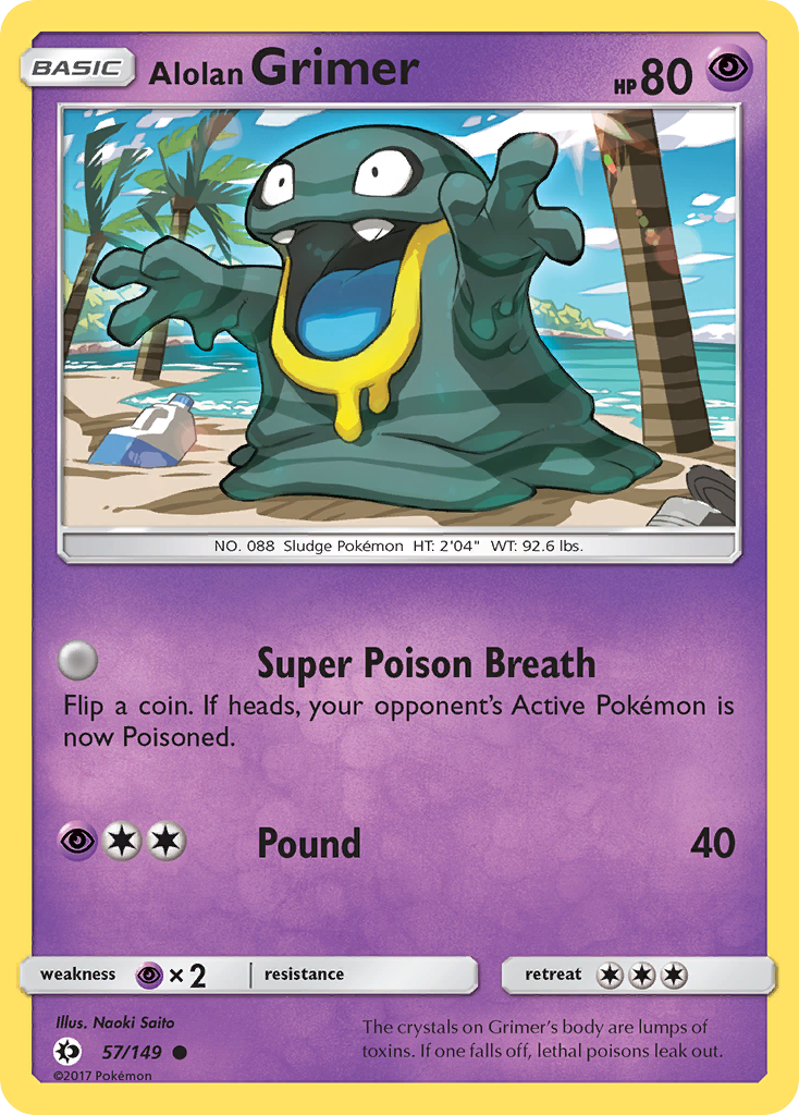 Alolan Grimer (57/149) [Sun & Moon: Base Set] | Dragon's Lair Comics and Fantasy Houston TX