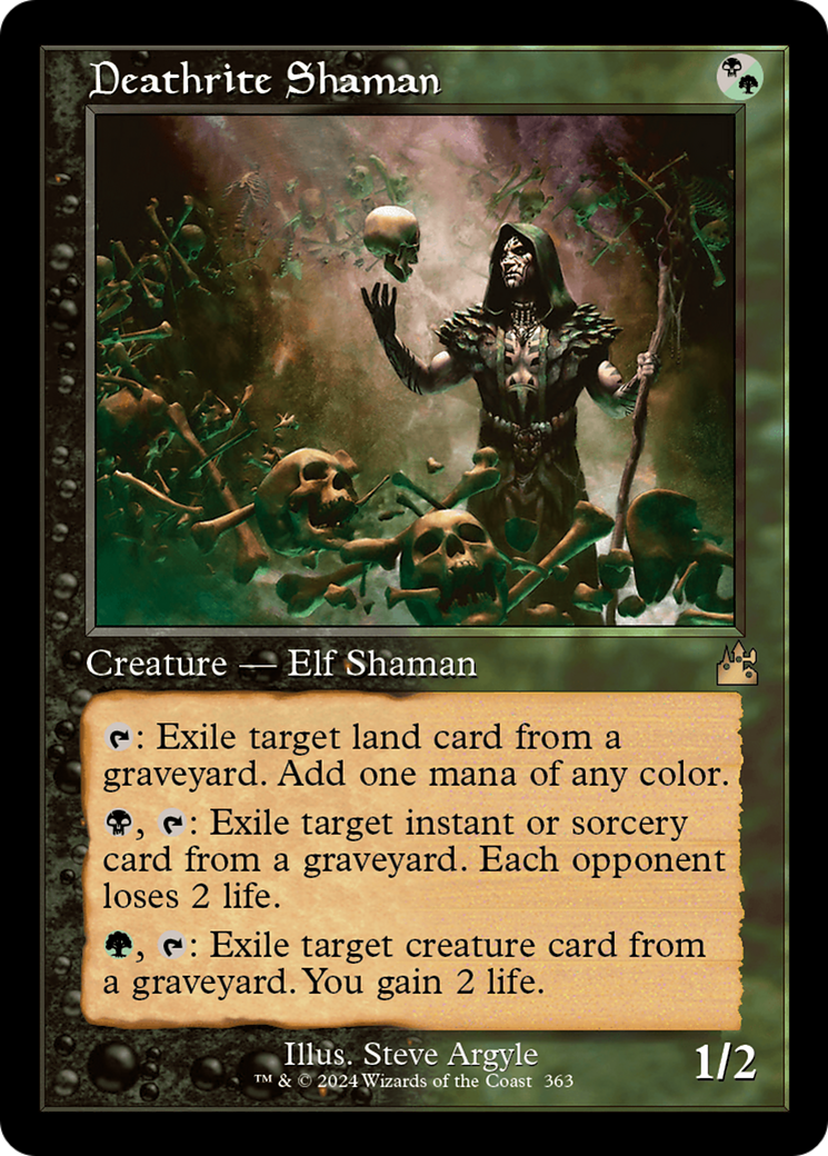 Deathrite Shaman (Retro Frame) [Ravnica Remastered] | Dragon's Lair Comics and Fantasy Houston TX