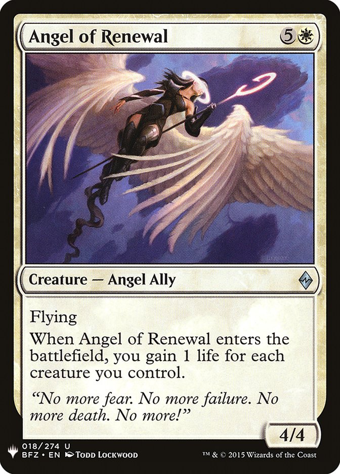 Angel of Renewal [Mystery Booster] | Dragon's Lair Comics and Fantasy Houston TX