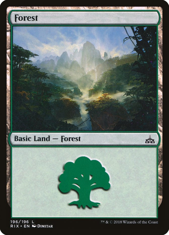 Forest (196) [Rivals of Ixalan] | Dragon's Lair Comics and Fantasy Houston TX