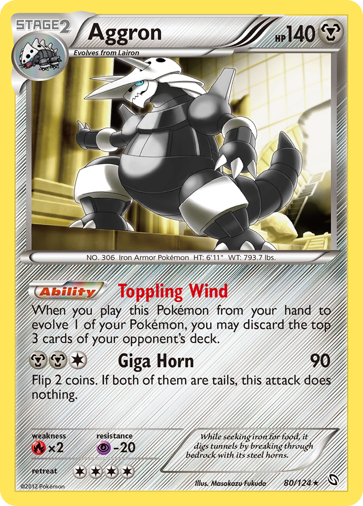 Aggron (80/124) [Black & White: Dragons Exalted] | Dragon's Lair Comics and Fantasy Houston TX