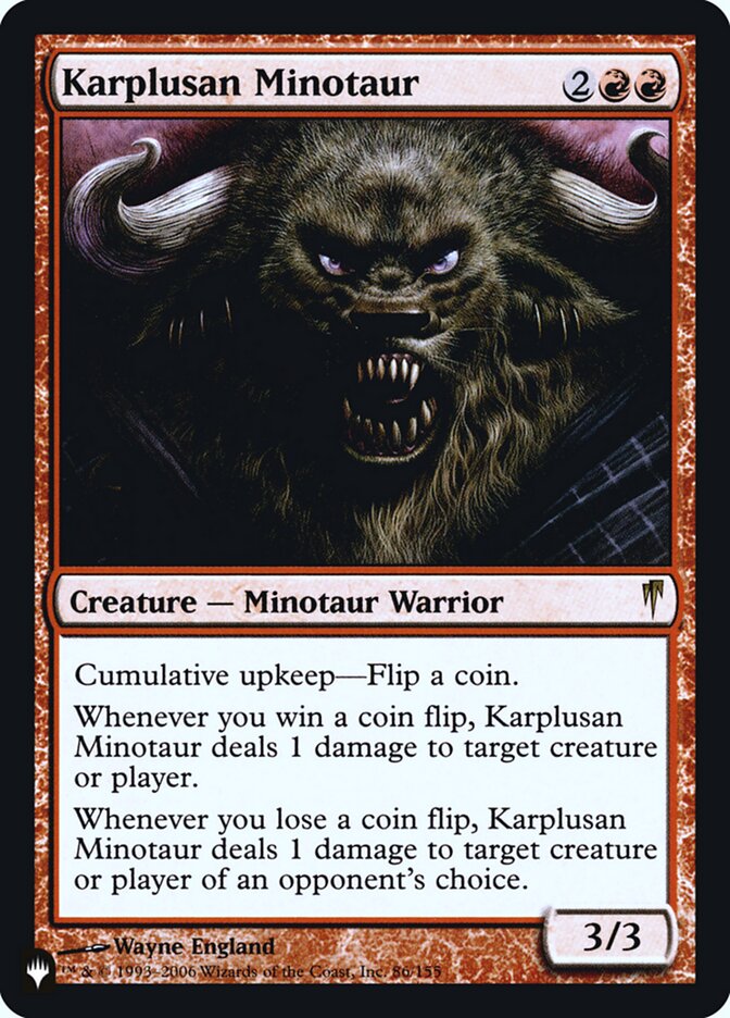 Karplusan Minotaur [Secret Lair: Heads I Win, Tails You Lose] | Dragon's Lair Comics and Fantasy Houston TX