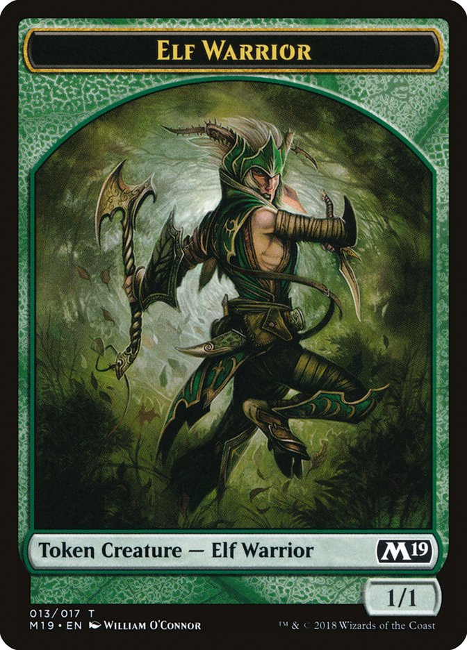 Elf Warrior Token [Core Set 2019 Tokens] | Dragon's Lair Comics and Fantasy Houston TX