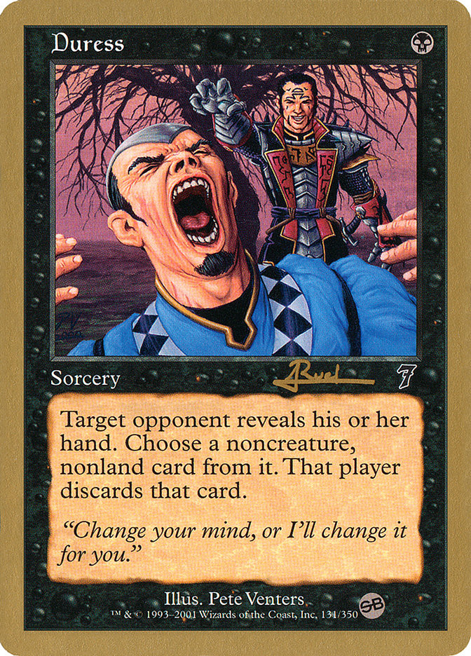 Duress (Antoine Ruel) (SB) [World Championship Decks 2001] | Dragon's Lair Comics and Fantasy Houston TX