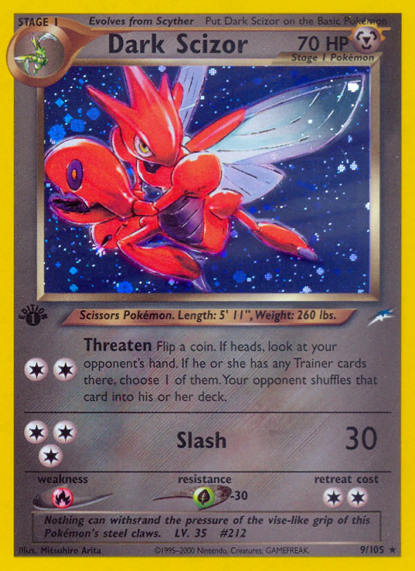 Dark Scizor (9/105) [Neo Destiny 1st Edition] | Dragon's Lair Comics and Fantasy Houston TX