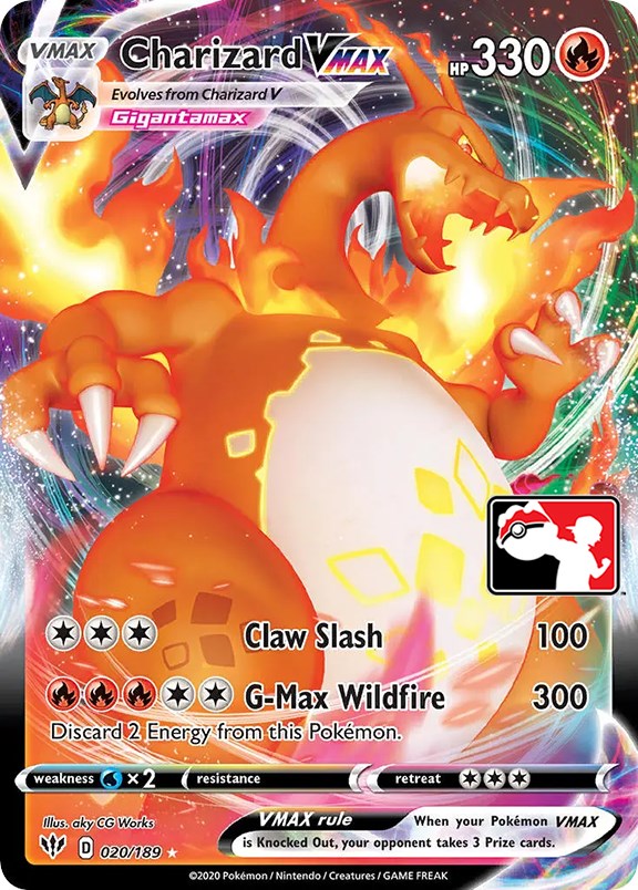 Charizard VMAX (020/189) [Prize Pack Series One] | Dragon's Lair Comics and Fantasy Houston TX