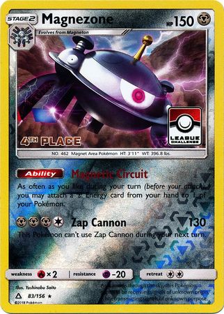 Magnezone (83/156) (League Promo 4th Place) [Sun & Moon: Ultra Prism] | Dragon's Lair Comics and Fantasy Houston TX