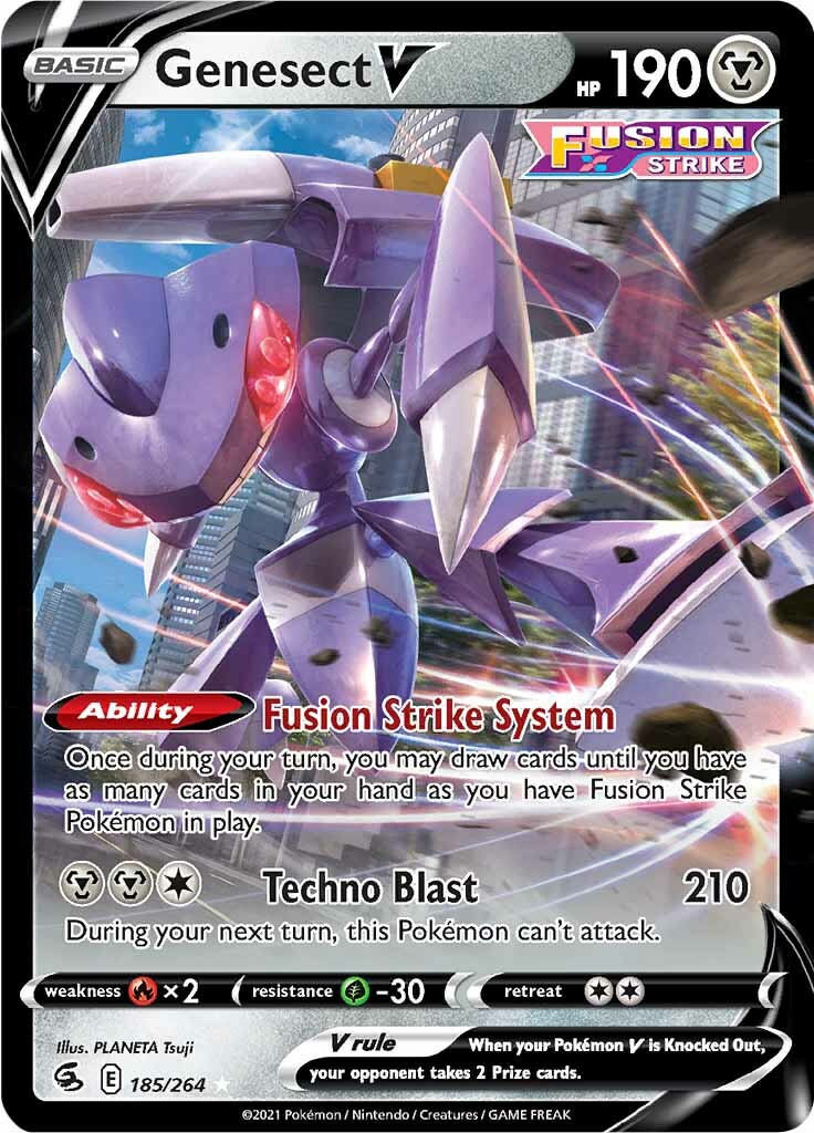 Genesect V (185/264) [Sword & Shield: Fusion Strike] | Dragon's Lair Comics and Fantasy Houston TX