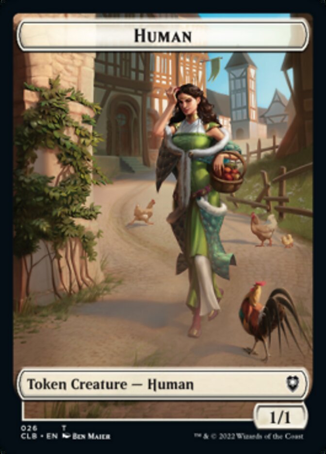 Spider // Human Double-Sided Token [Commander Legends: Battle for Baldur's Gate Tokens] | Dragon's Lair Comics and Fantasy Houston TX