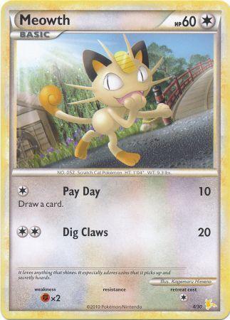 Meowth (4/30) [HeartGold & SoulSilver: Trainer Kit - Raichu] | Dragon's Lair Comics and Fantasy Houston TX