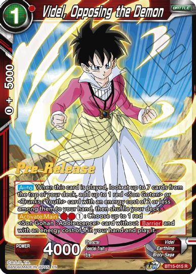 Videl, Opposing the Demon (BT15-015) [Saiyan Showdown Prerelease Promos] | Dragon's Lair Comics and Fantasy Houston TX