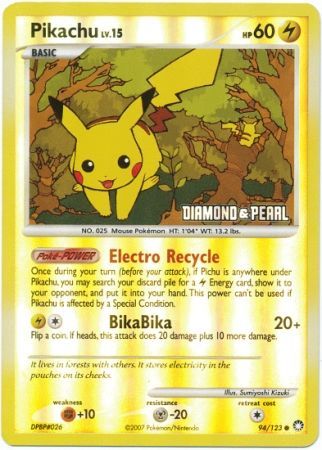 Pikachu (94/123) [Burger King Promos: 2008 Collection] | Dragon's Lair Comics and Fantasy Houston TX