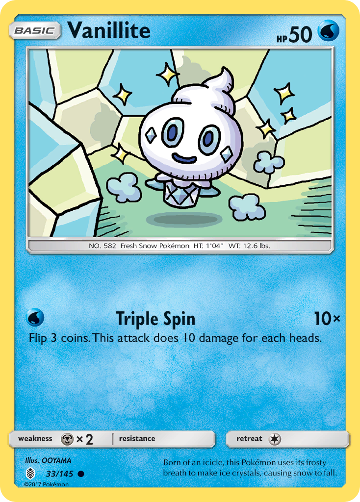 Vanillite (33/145) [Sun & Moon: Guardians Rising] | Dragon's Lair Comics and Fantasy Houston TX