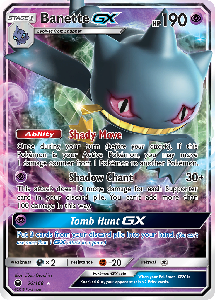 Banette GX (66/168) [Sun & Moon: Celestial Storm] | Dragon's Lair Comics and Fantasy Houston TX