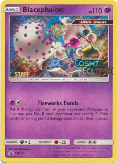 Blacephalon (SM221) (Staff Prerelease Promo) [Sun & Moon: Black Star Promos] | Dragon's Lair Comics and Fantasy Houston TX