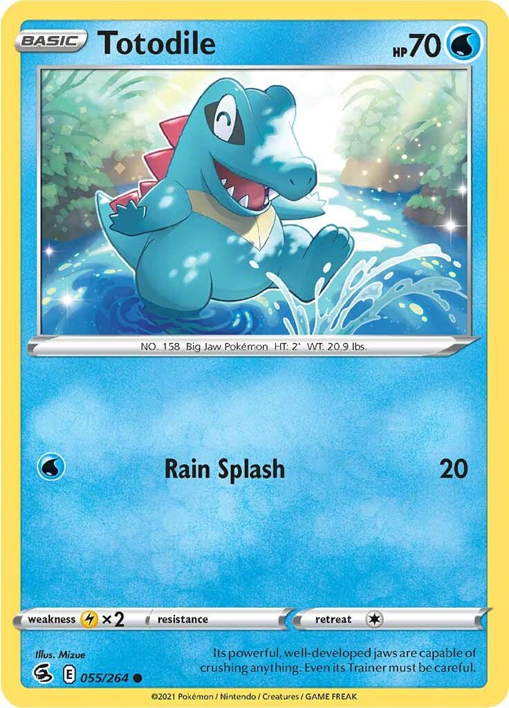 Totodile (055/264) [Sword & Shield: Fusion Strike] | Dragon's Lair Comics and Fantasy Houston TX