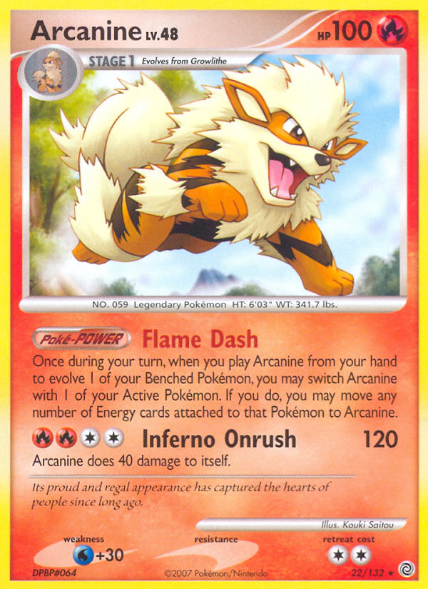 Arcanine (22/132) [Diamond & Pearl: Secret Wonders] | Dragon's Lair Comics and Fantasy Houston TX