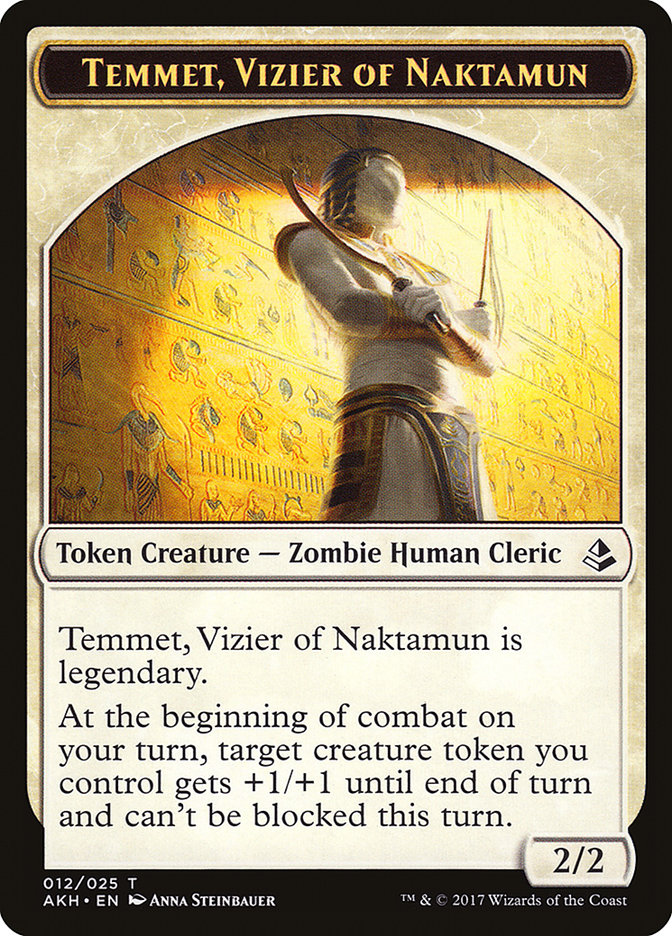 Temmet, Vizier of Naktamun Token [Amonkhet Tokens] | Dragon's Lair Comics and Fantasy Houston TX