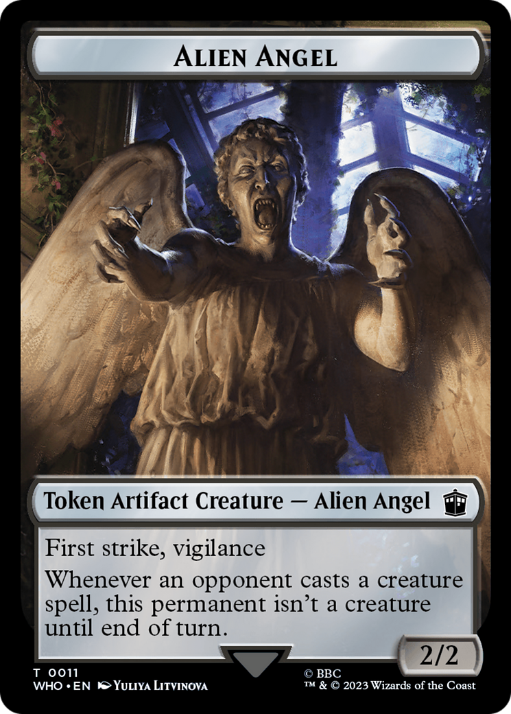 Alien Angel // Clue (0023) Double-Sided Token [Doctor Who Tokens] | Dragon's Lair Comics and Fantasy Houston TX