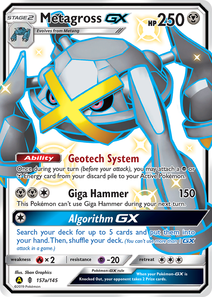 Metagross GX (157a/145) [Alternate Art Promos] | Dragon's Lair Comics and Fantasy Houston TX